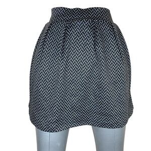 Size 0 NEW Candies Black White Geometric Boho Mini Skirt Zip Closure NWT